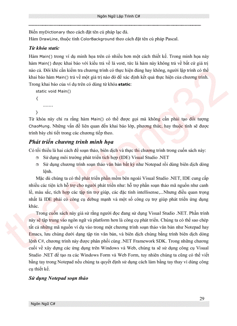 image for page Ngôn ngữ lập trình c