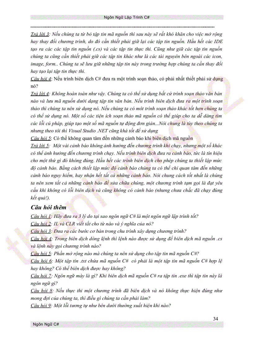 image for page Ngôn ngữ lập trình c