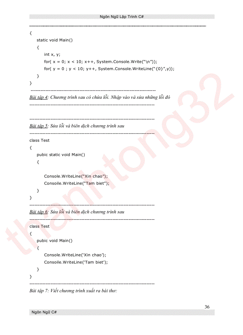 image for page Ngôn ngữ lập trình c