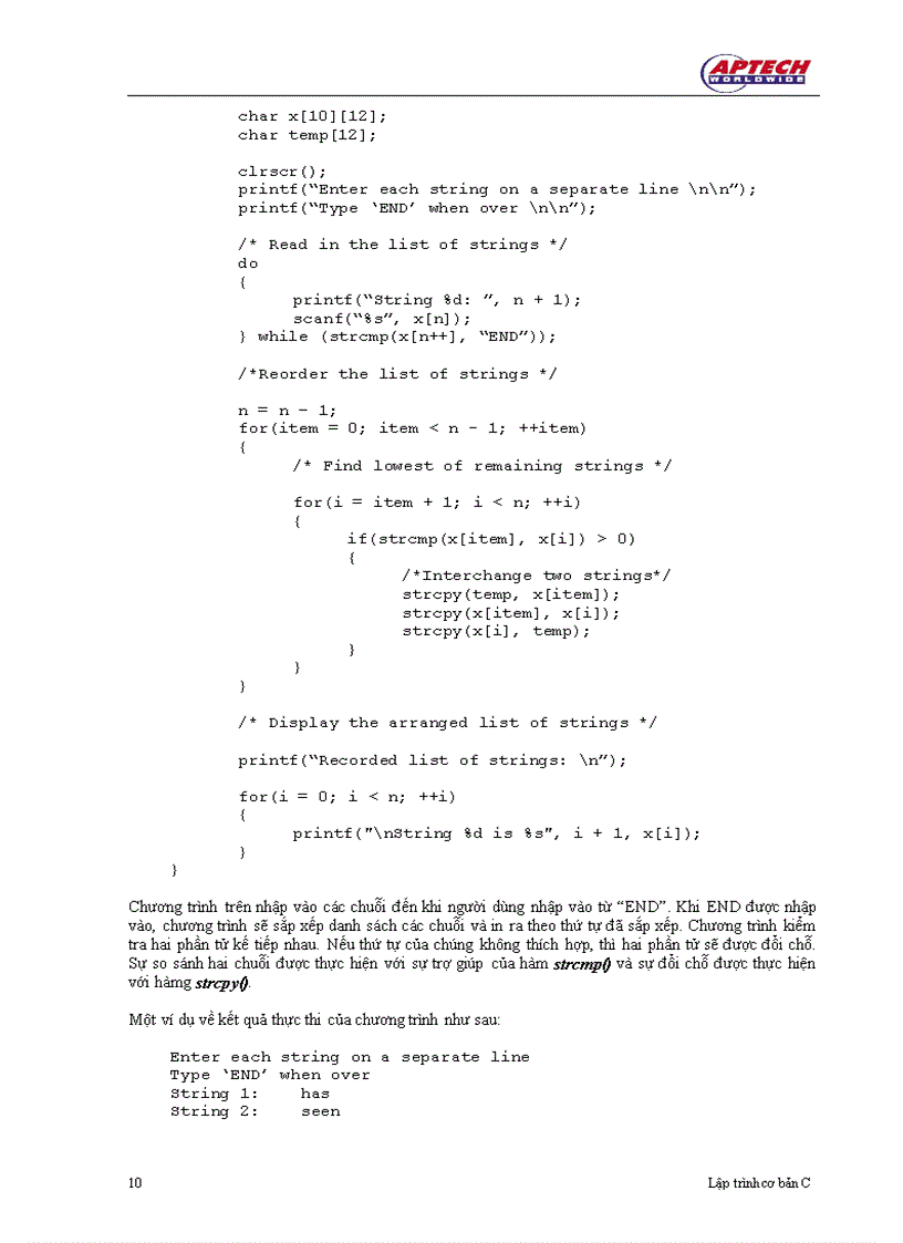 image for page Mảng trong C