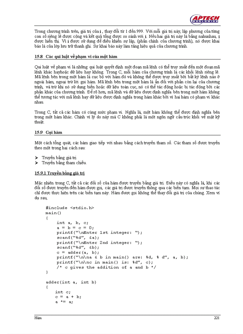 image for page Hàm trong C