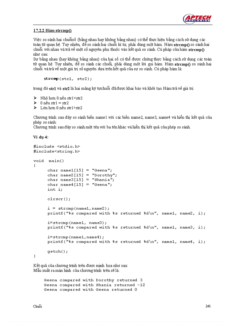 image for page Chuỗi trong C