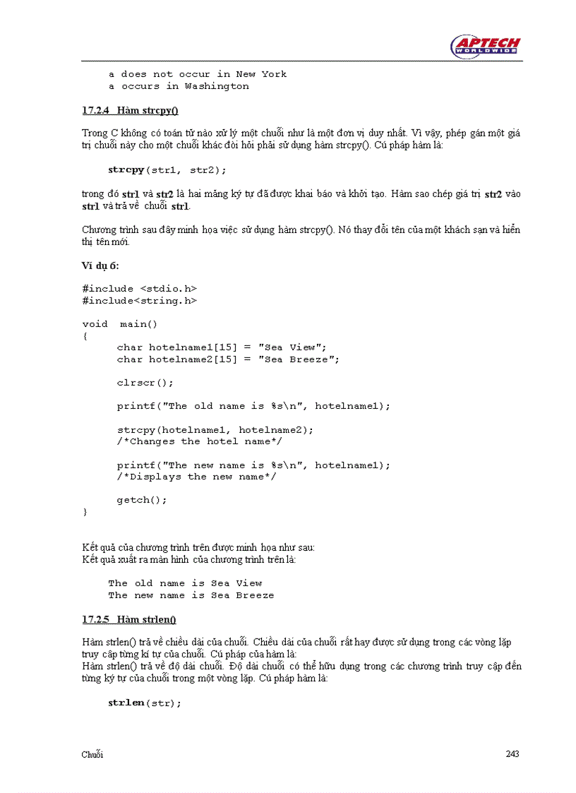 image for page Chuỗi trong C