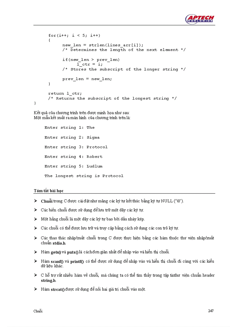 image for page Chuỗi trong C