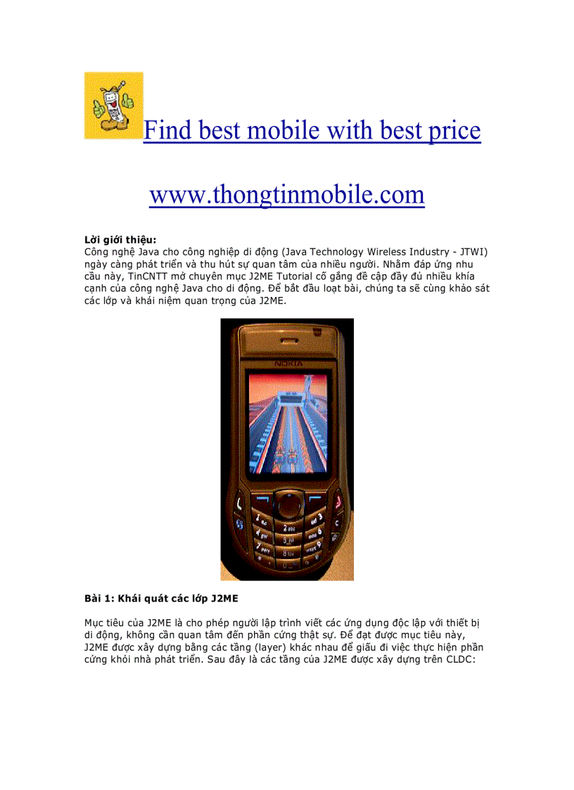 image for page Java Technology Wireless Industry