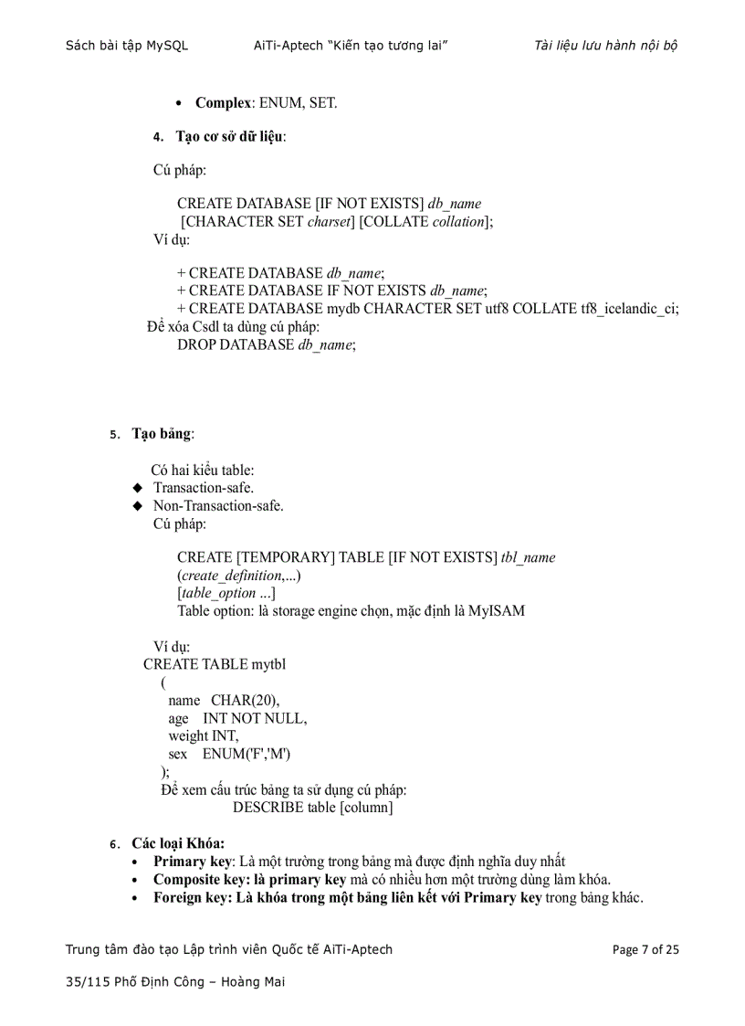 image for page Bài tập MySQL