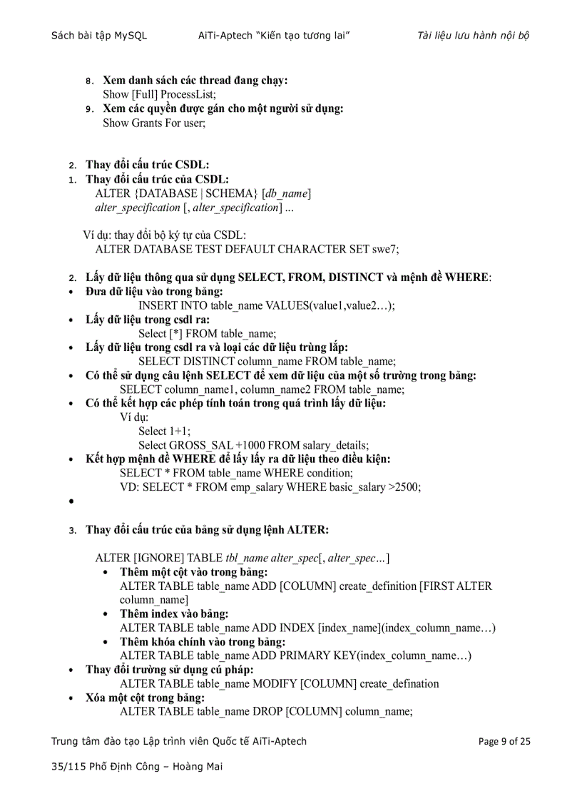 image for page Bài tập MySQL