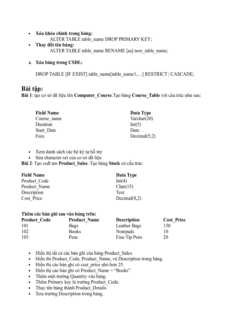 image for page Bài tập MySQL