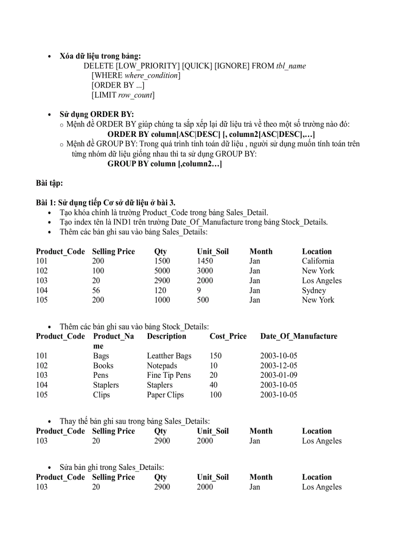 image for page Bài tập MySQL