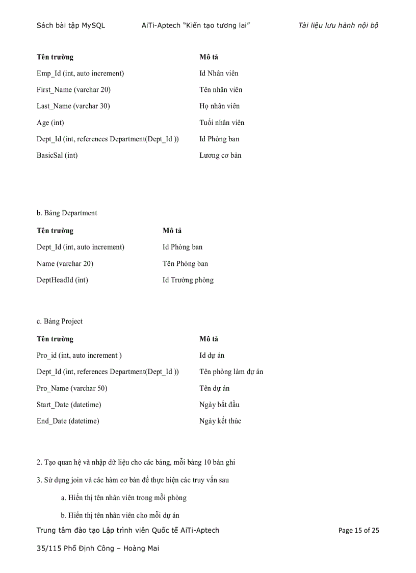 image for page Bài tập MySQL