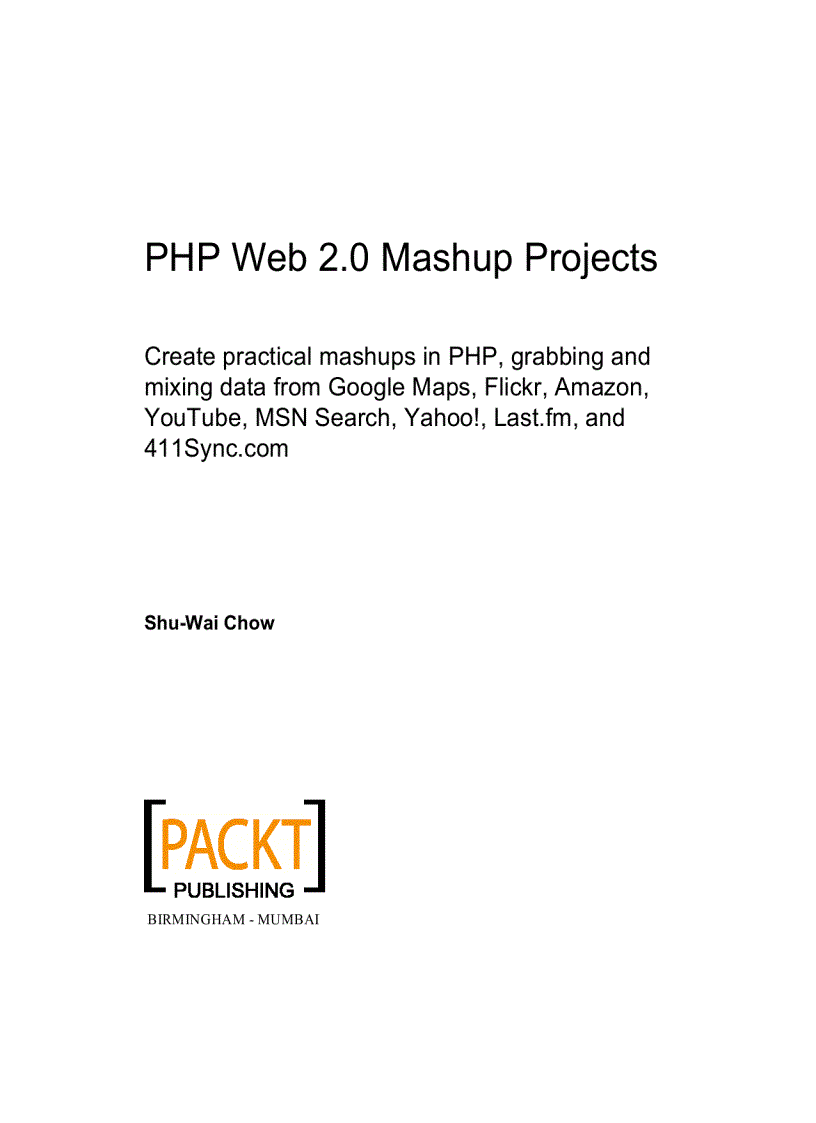image for page PHP Web 2 0 Mashup Projects