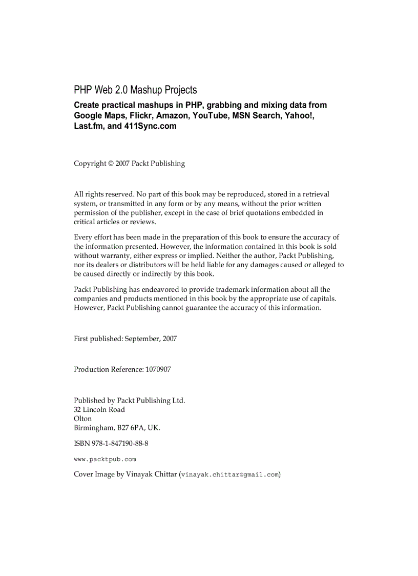 image for page PHP Web 2 0 Mashup Projects