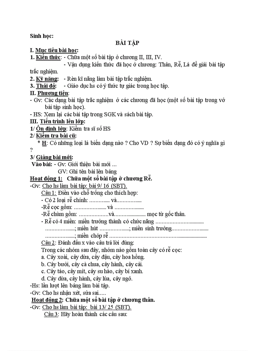 image for page Sinh học BÀI TẬP