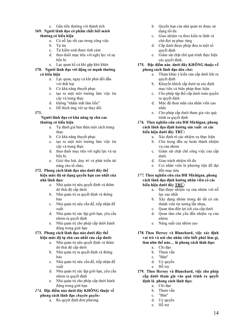 image for page Trắc nghiệm quản trị học đại cương