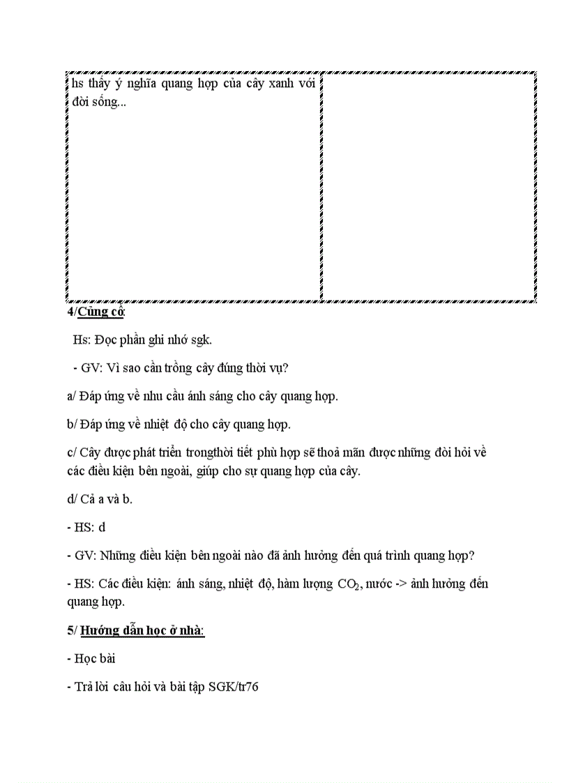 image for page Sinh học ẢNH HƯỞNG CỦA CÁC ĐIỀU KIỆN BÊN NGOÀI ĐẾN QUANG HỢP Ý NGHĨA CỦA QUANG HỢP