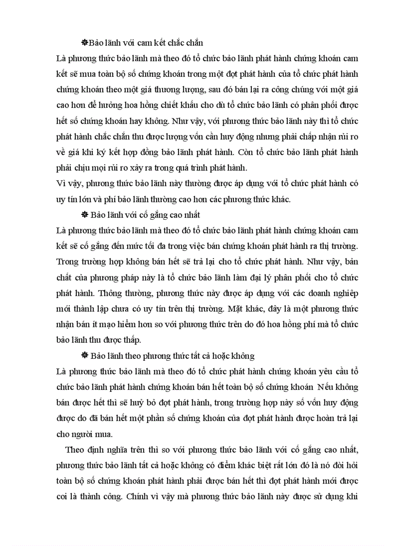 image for page Thực trạng giải pháp mở rộng và phát triển nghiệp vụ bảo lãnh phát hành chứng khoán của các công ty chứng khoán tại Việt Nam