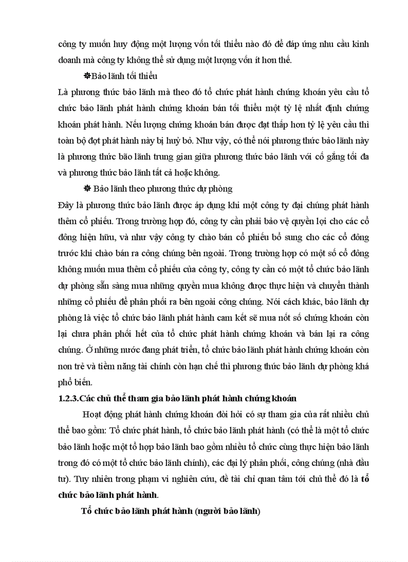 image for page Thực trạng giải pháp mở rộng và phát triển nghiệp vụ bảo lãnh phát hành chứng khoán của các công ty chứng khoán tại Việt Nam