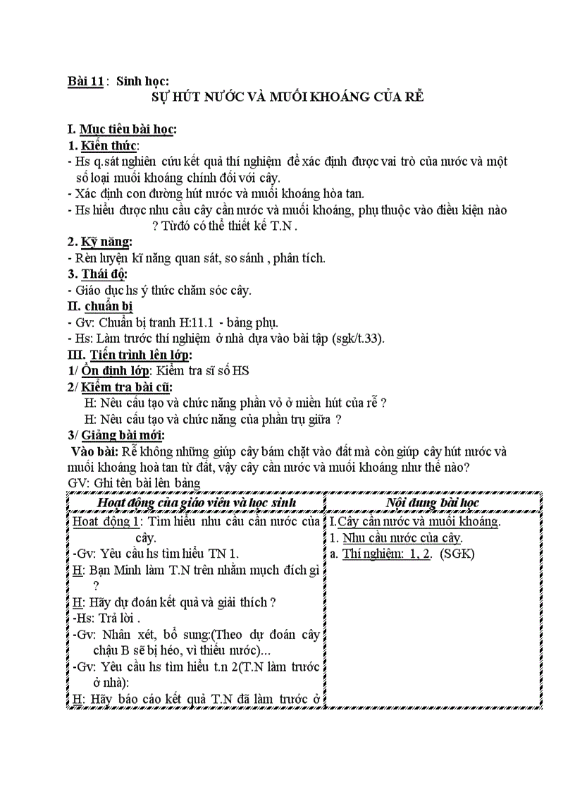 image for page Sinh học SỰ HÚT NƯỚC VÀ MUỐI KHOÁNG CỦA RỄ