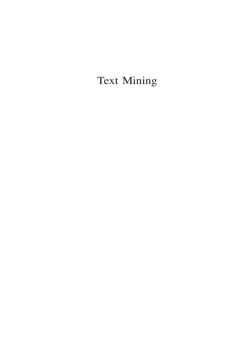 Text Mining Applications and Theory