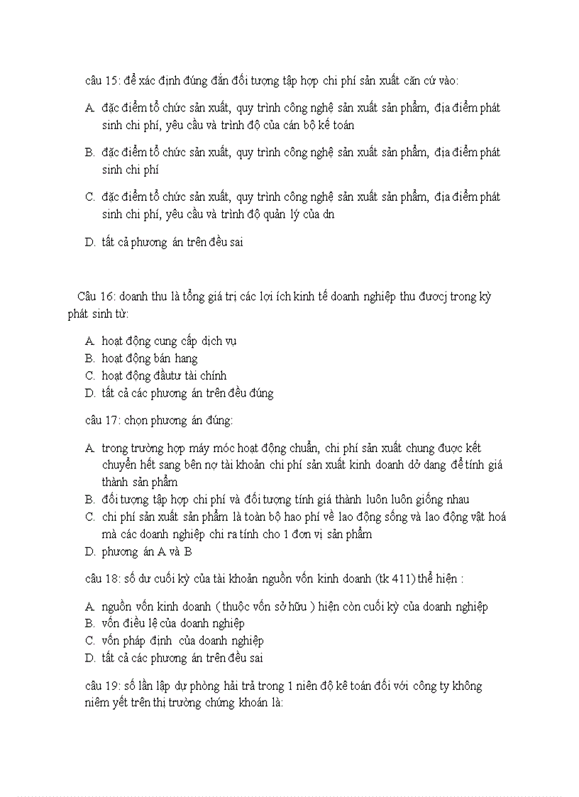 image for page Đề thi trắc nghệm kế toán tài chính 2 khoa kế toán ngày 31 12 2010