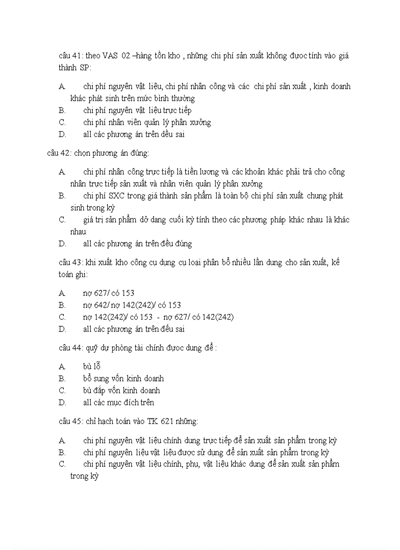 image for page Đề thi trắc nghệm kế toán tài chính 2 khoa kế toán ngày 31 12 2010