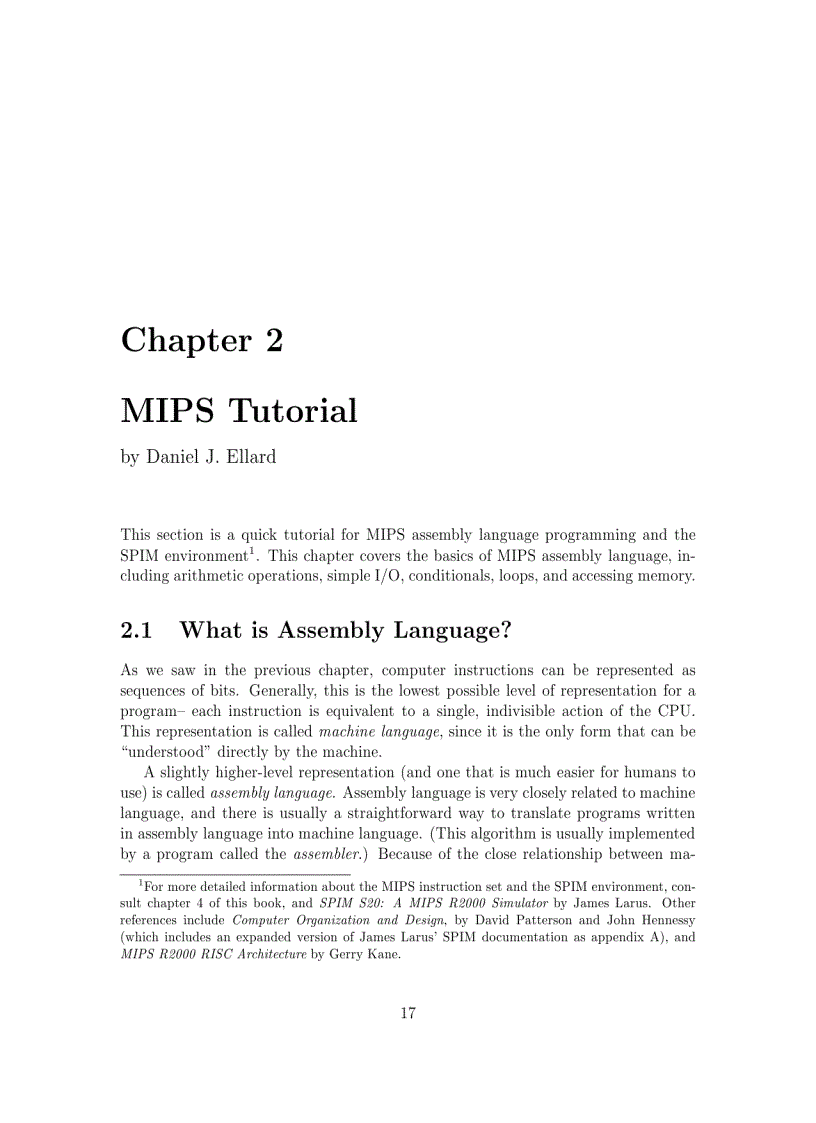 image for page MIPS Assembly Language Programming