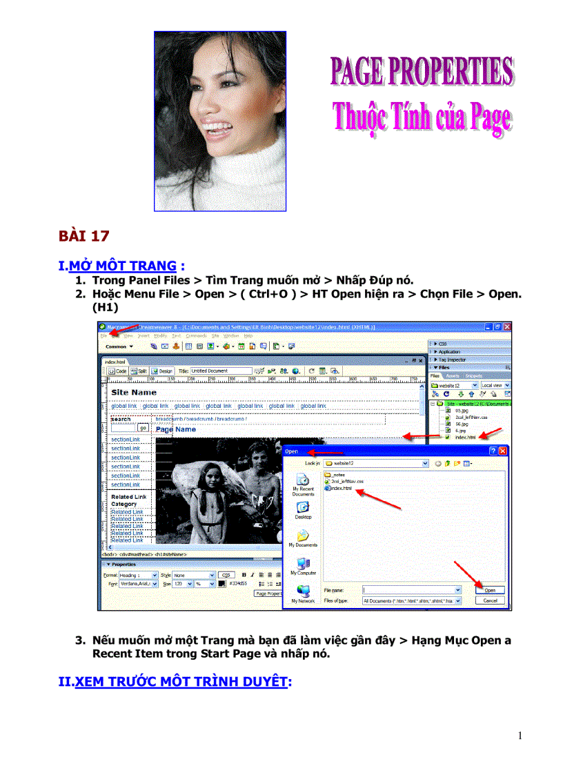 image for page Dreamweaver 8 Page properties