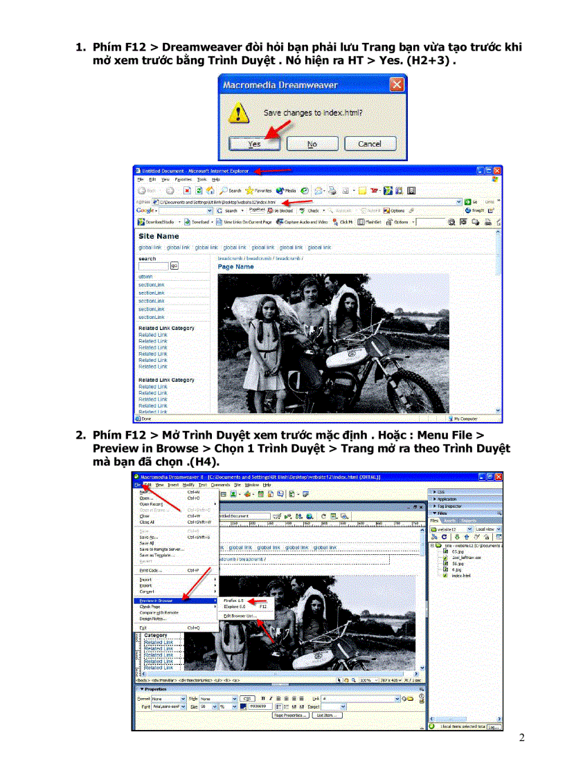 image for page Dreamweaver 8 Page properties