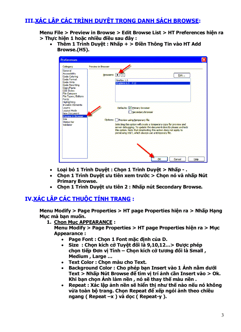 image for page Dreamweaver 8 Page properties