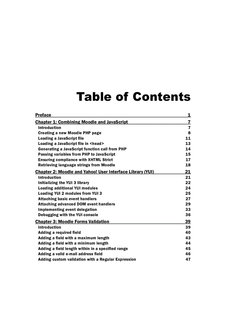 image for page Moodle JavaScript Cookbook