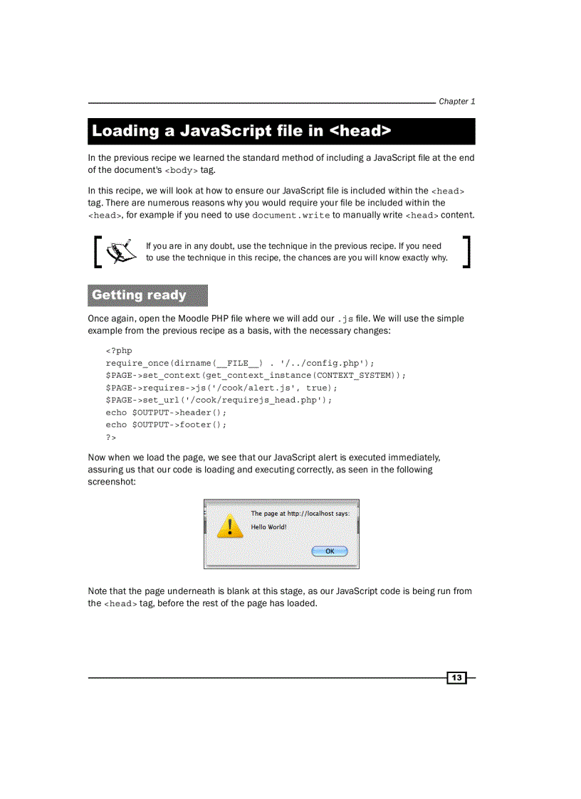image for page Moodle JavaScript Cookbook