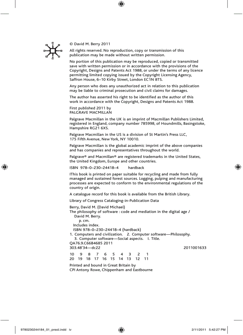 image for page The Philosophy of Software Code and Mediation in the Digital Age