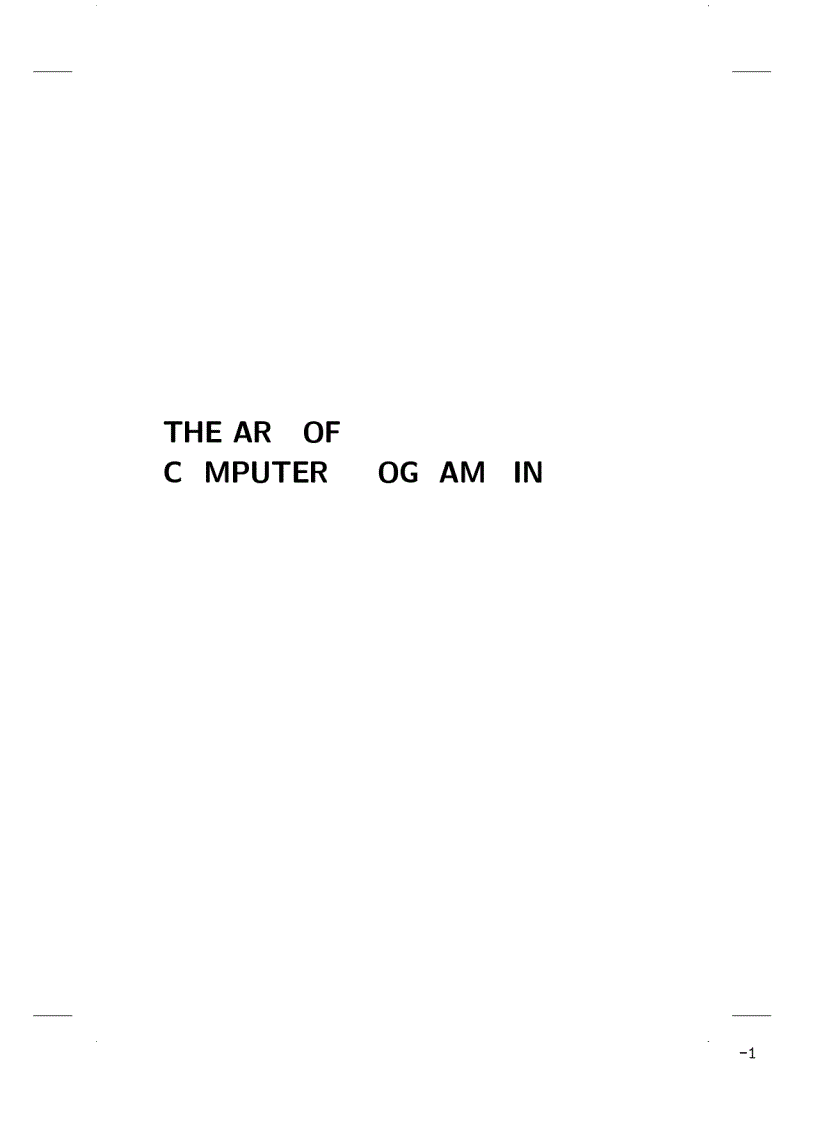 image for page The art of computer programming