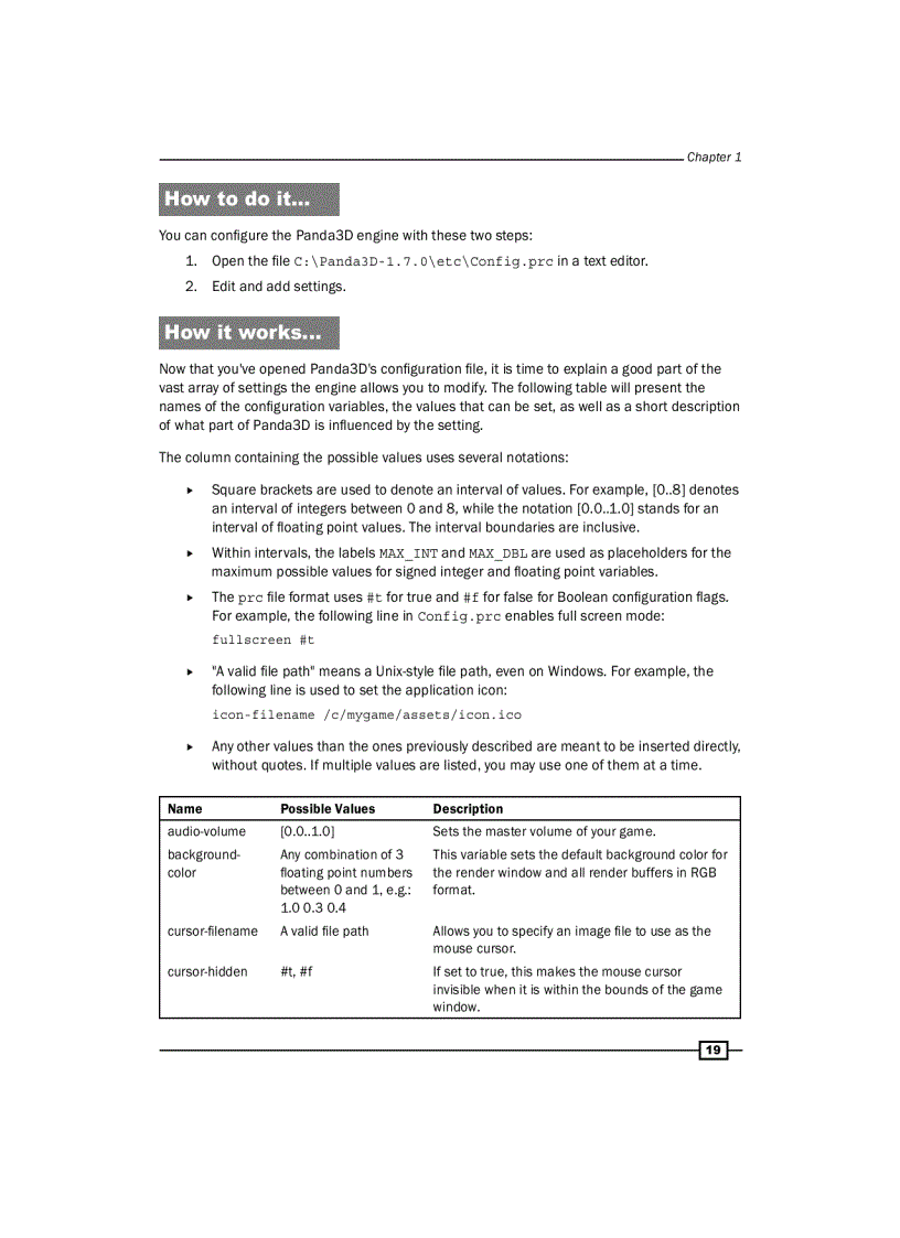 image for page Panda3D 1 7 Game Developer s Cookbook