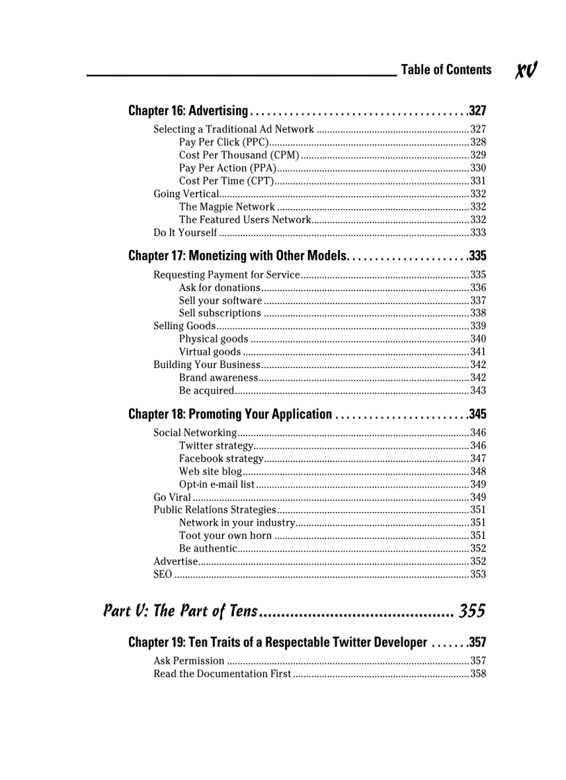 image for page Twitter Application Development For Dummies