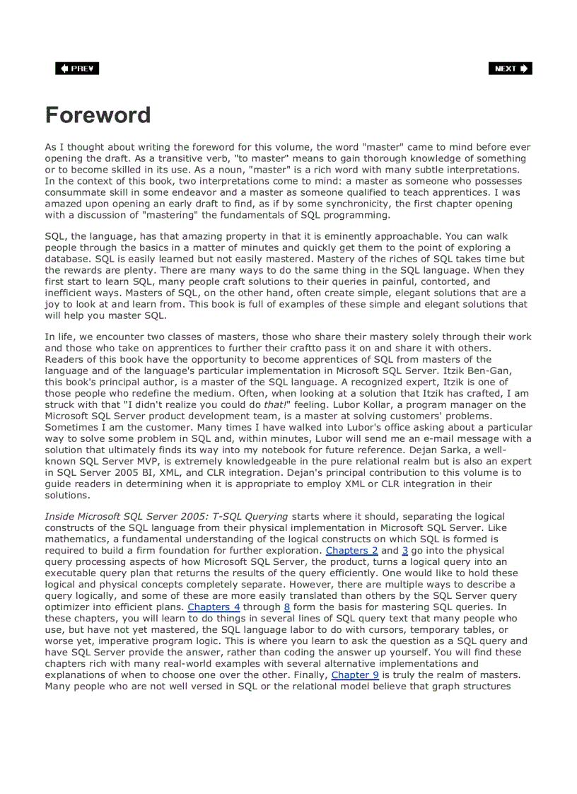 image for page Inside Microsoft SQL Server 2005 T SQL Querying