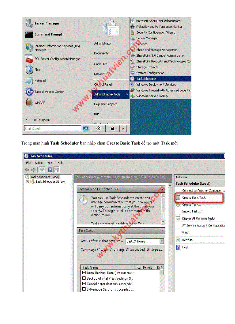 image for page Scheduler Auto Backup MS SQL Server Database Tự động sao lưu CSDL MS SQL Sever định kỳ