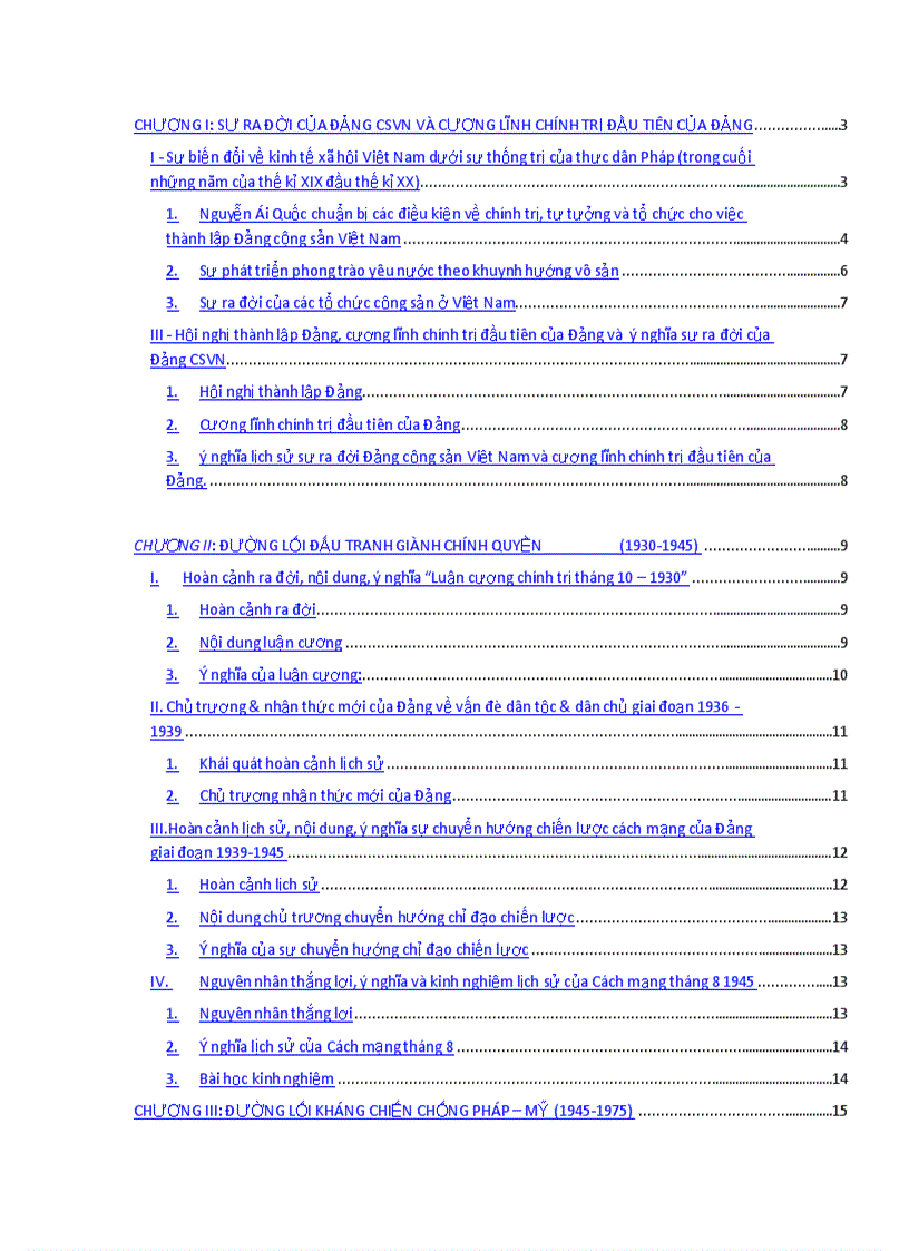 image for page Tài liệu ôn thi môn Đường lối CM của ĐCS Việt Nam