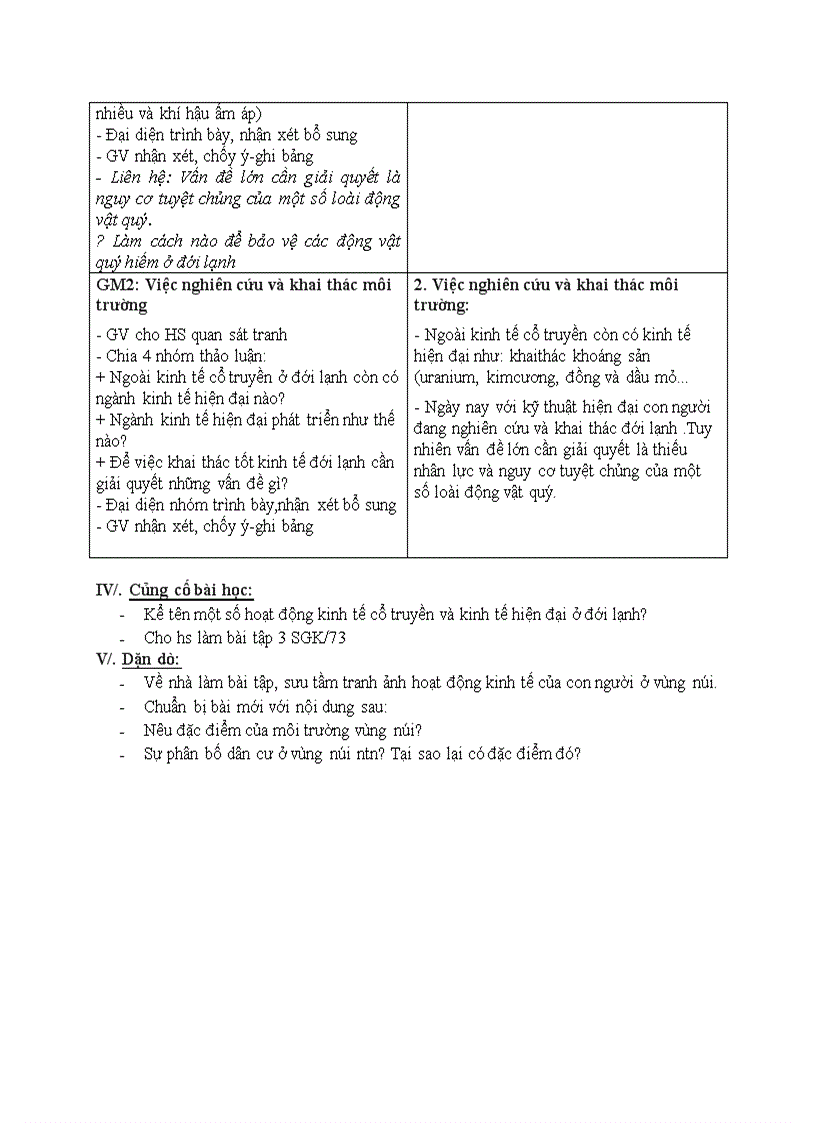 image for page Địa lí HOẠT ĐỘNG KINH TẾ CỦA CON NGƯỜI Ở ĐỚI LẠNH