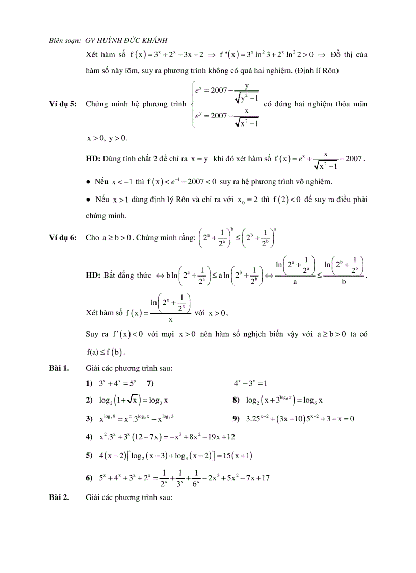 image for page Phương pháp giải phương trình mũ Logarit