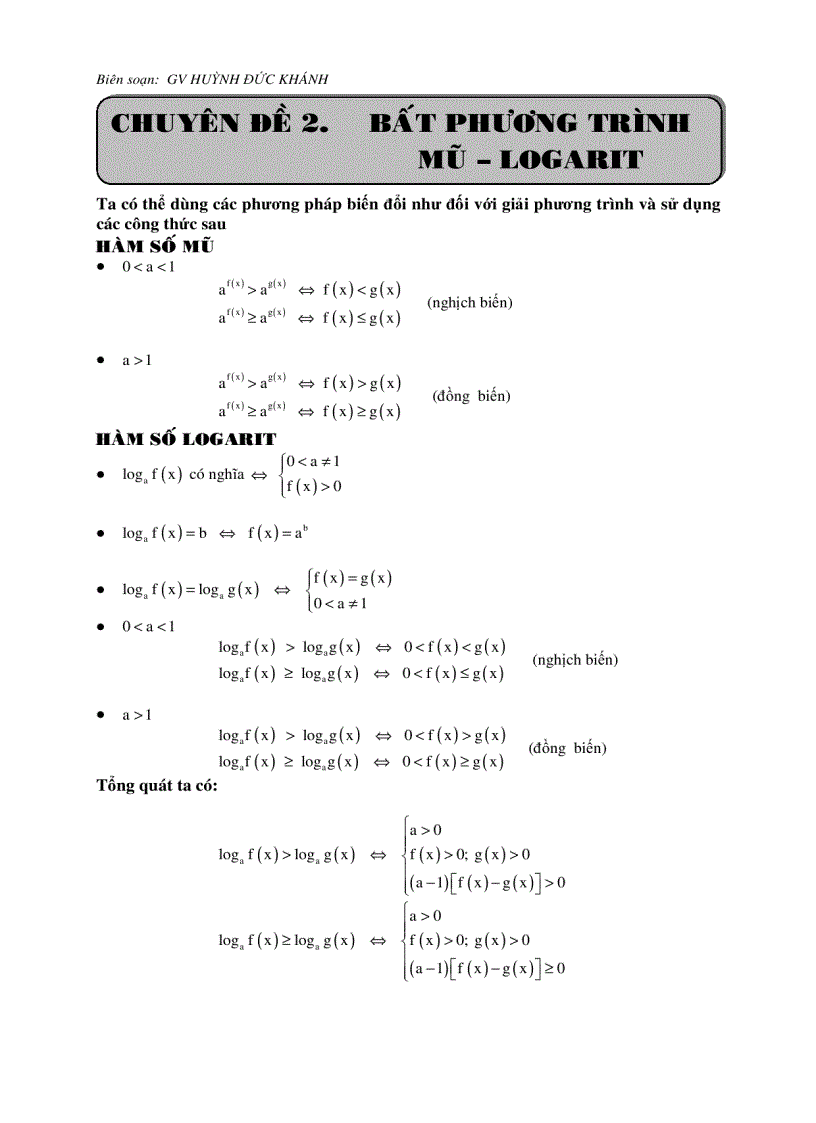 image for page Phương pháp giải phương trình mũ Logarit