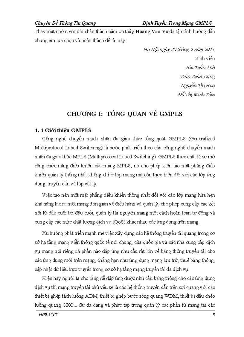 image for page Định Tuyến Trong Mạng GMPLS