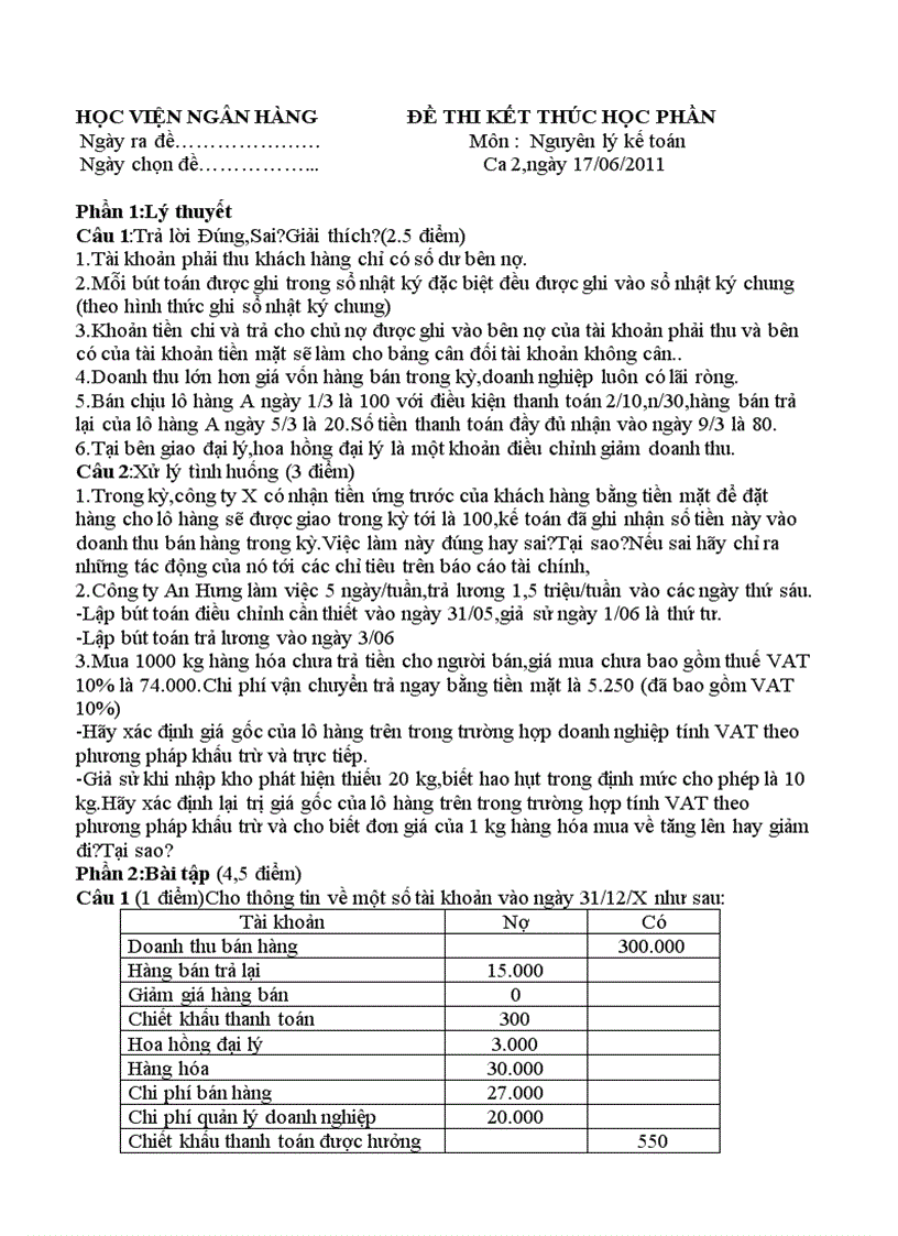image for page Đề thi nguyên lý kế toán ca 2 ngày 17 06 2011