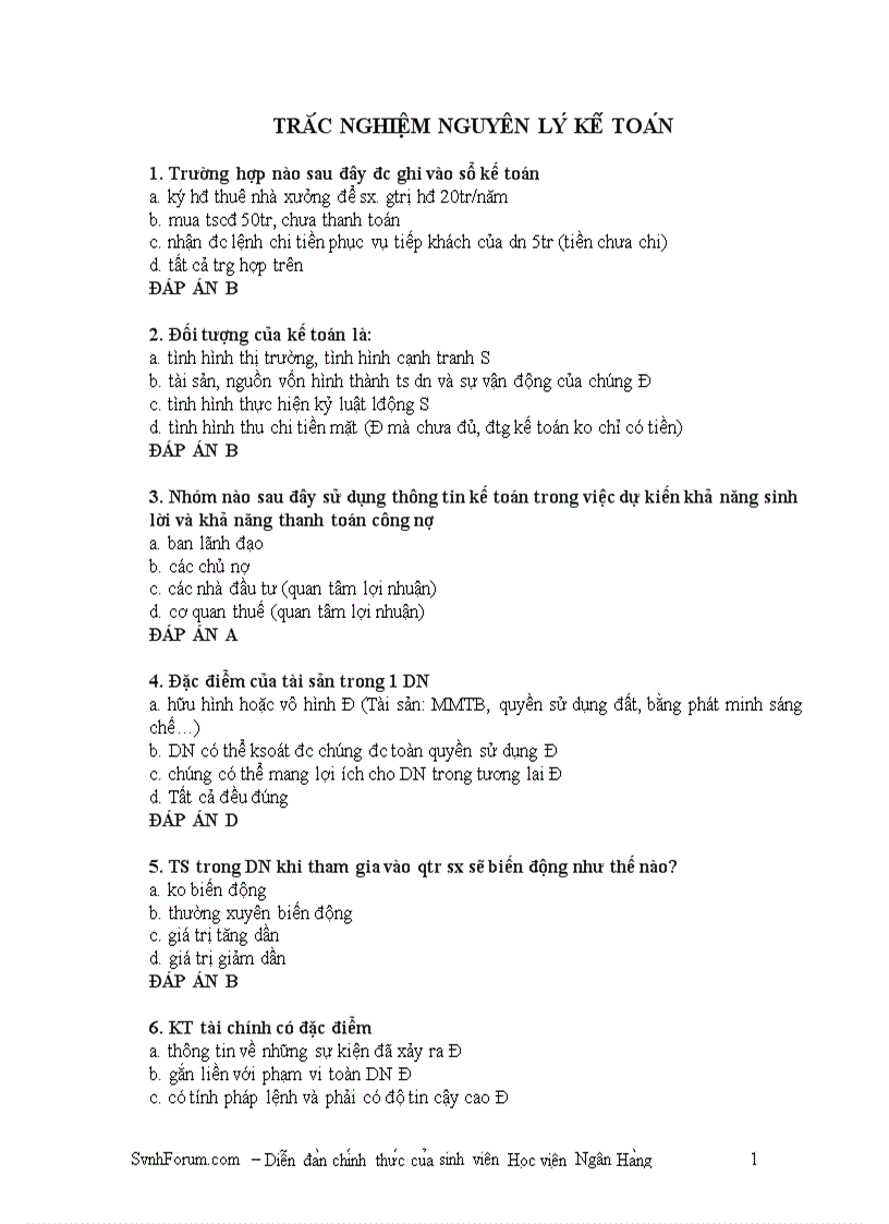 image for page Câu hỏi trắc nghiệm nguyên lý kế toán có đáp án
