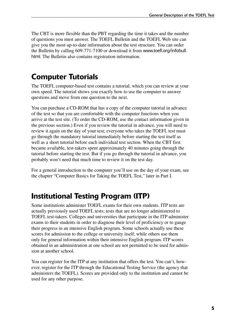 image for page Toefl CBT