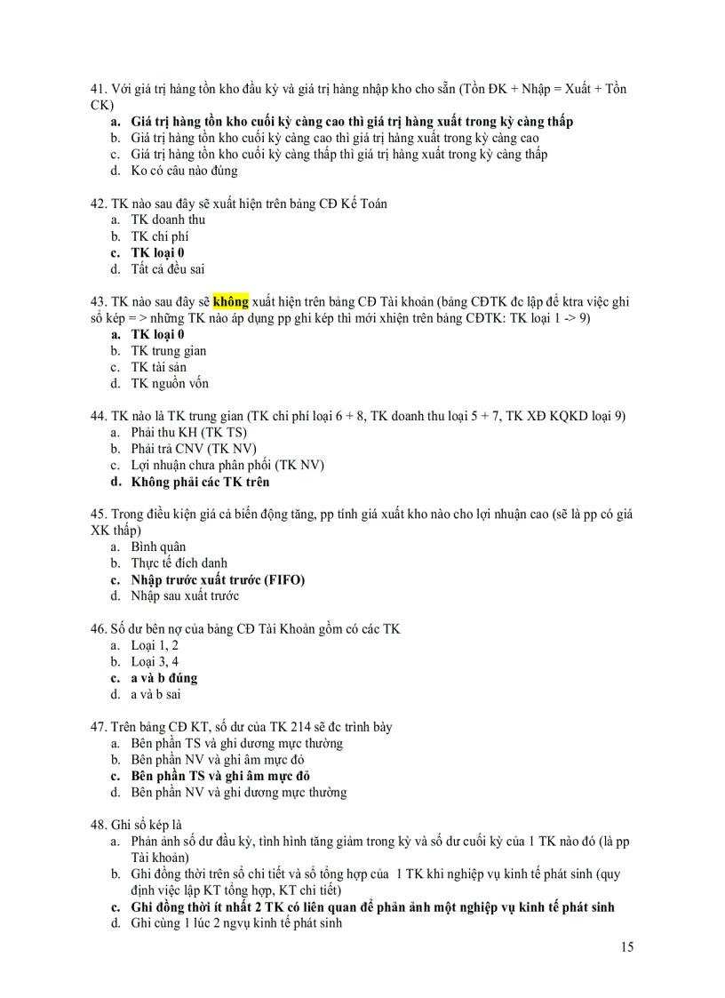 image for page Câu hỏi trắc nghiệm NLKế toán có giải