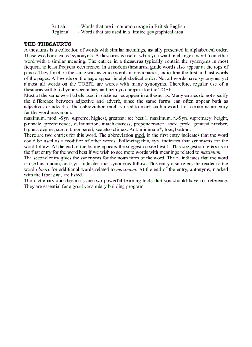 image for page Getting to know the Toefl