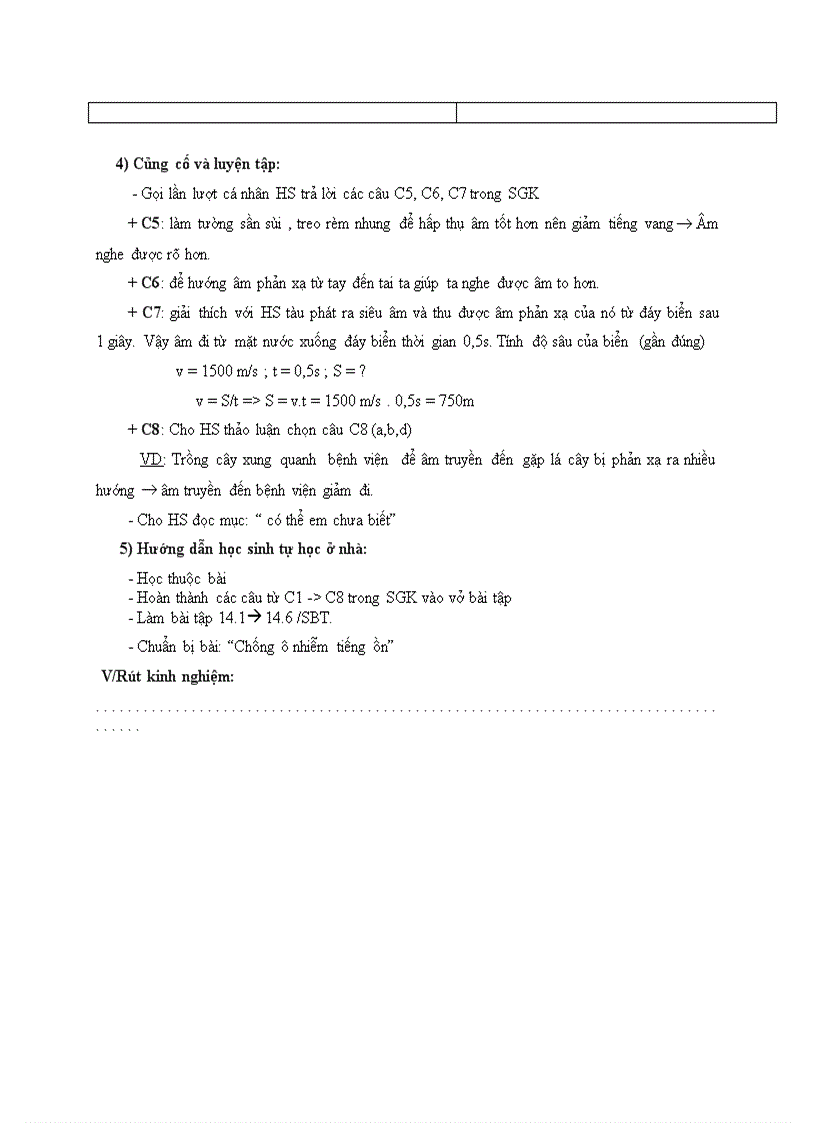 image for page Vật lý PHẢN XẠ ÂM TIẾNG VANG