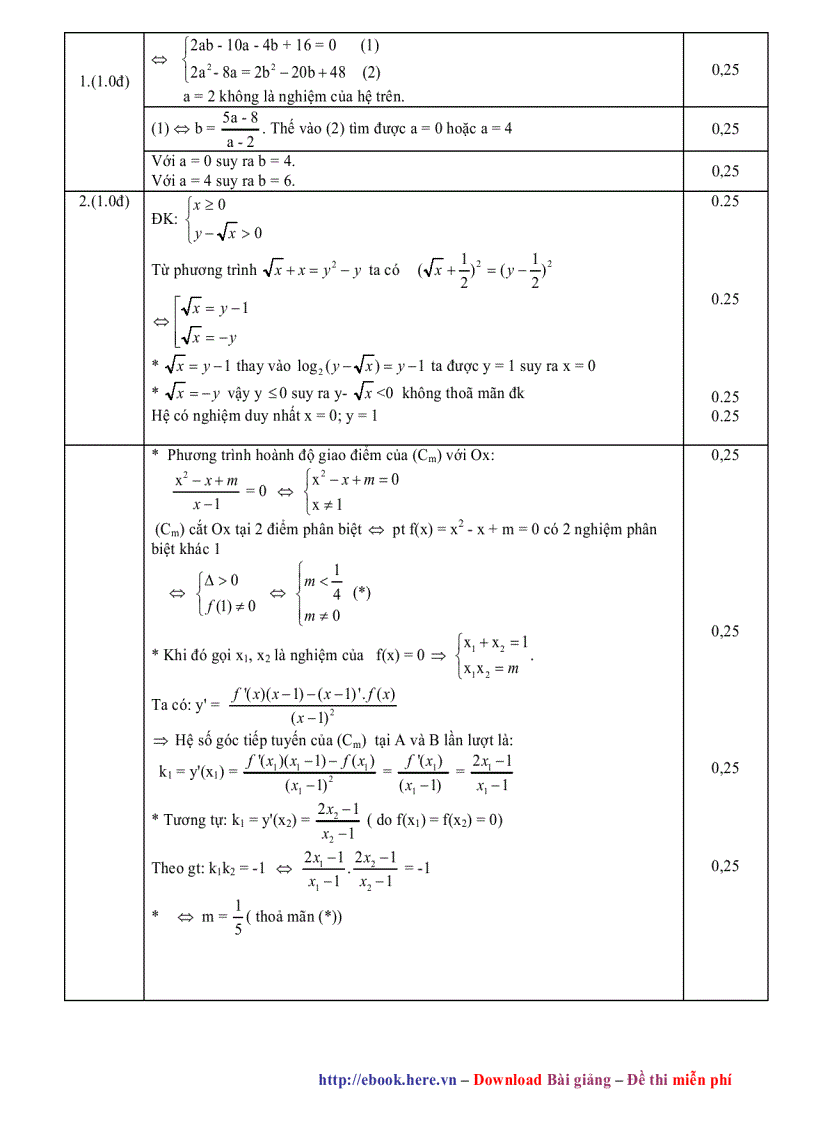image for page Đề thi thử ĐH khối A B lần 1 trường THPT Nguyễn Huệ Hà Nội