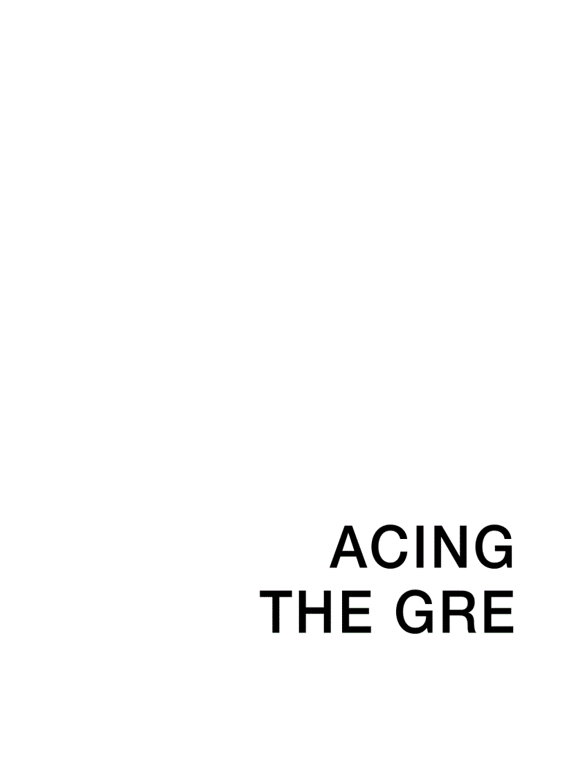 image for page Acing The GRE